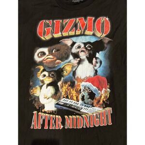 GREMLINS GIZMO New "After Midnight" Black SS Graphic Tee Size XL